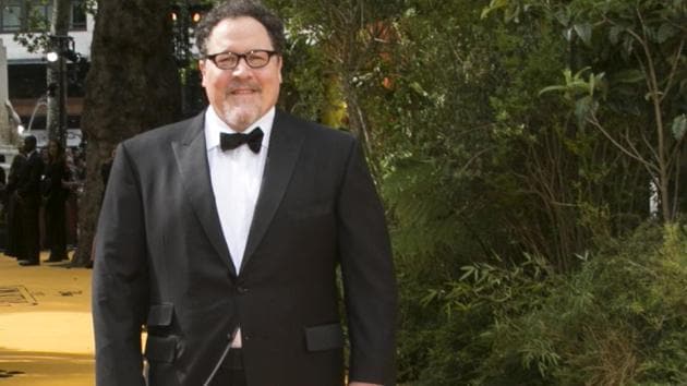 Director Jon Favreau poses for photographers upon arrival at the Lion King European premiere in central London.(Joel C Ryan/Invision/AP)