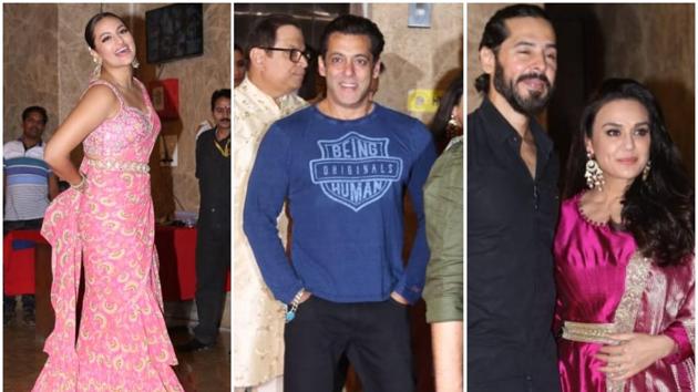 Salman Khan, Sonakshi Sinha, Preity Zinta, Neha Dhupia and Soha Ali Khan among others attended Ramesh Taurani’s Diwali party.(Varinder Chawla)