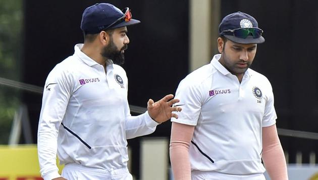 Indian captain Virat Kohli and team player Rohit Sharma(PTI)