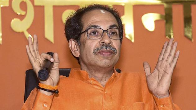 Shiv Sena chief Uddhav Thackeray speaks during a press conference at Sen Bhavan in Mumbai, Thursday, Oct. 24, 2019.(PTI) Shiv Sena chief Uddhav Thackeray speaks during a press conference at Sen Bhavan in Mumbai, Thursday, Oct. 24, 2019.(PTI)