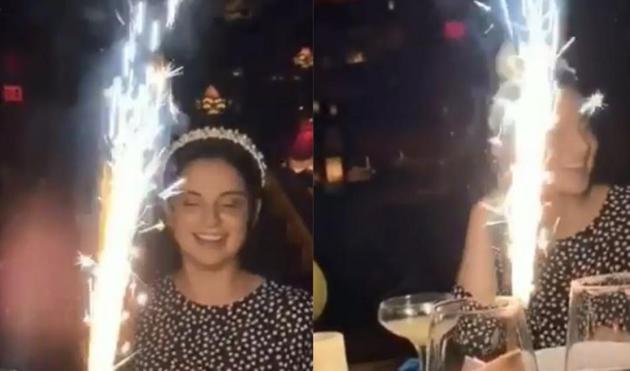 Kangana Ranaut is happy celebrating Diwali in Los Angeles. Kangana Ranaut is happy celebrating Diwali in Los Angeles.