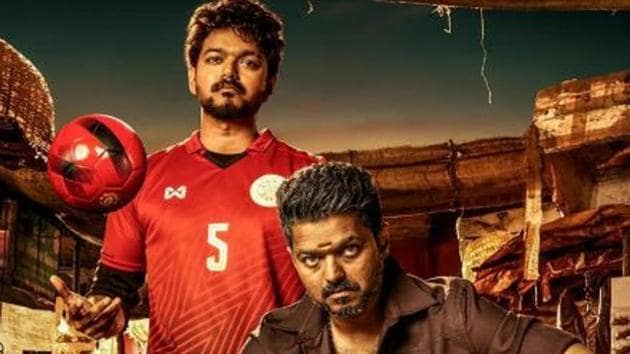 Bigil movie review: Directed by Atlee, the film stars Vijay in a double role.