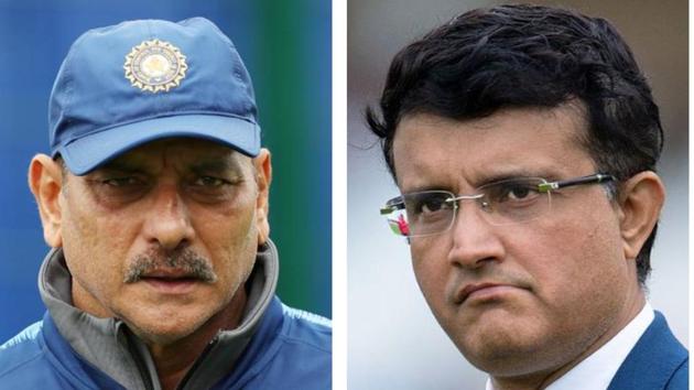 Ravi Shastri (L) and Sourav Ganguly (R)(HT Collage)