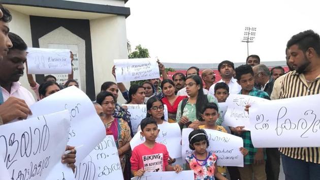 Children take out a protest inThiruvananthapuram seeking justice for two minor girls. (HT File/Ramesh Babu) Children take out a protest inThiruvananthapuram seeking justice for two minor girls. (HT File/Ramesh Babu)