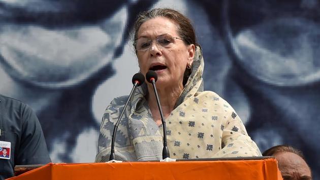 Sonia Gandhi hit out at the central government for not fulfilling its promise of giving a 50% return on their input costs to famers (PTI) Sonia Gandhi hit out at the central government for not fulfilling its promise of giving a 50% return on their input costs to famers (PTI)