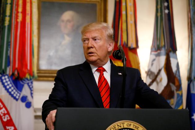 U.S. President Donald Trump makes a statement at the White House following reports that U.S. forces attacked Islamic State leader Abu Bakr al-Baghdadi in northern Syria, in Washington, U.S., October 27, 2019. REUTERS/Jim Bourg(REUTERS)