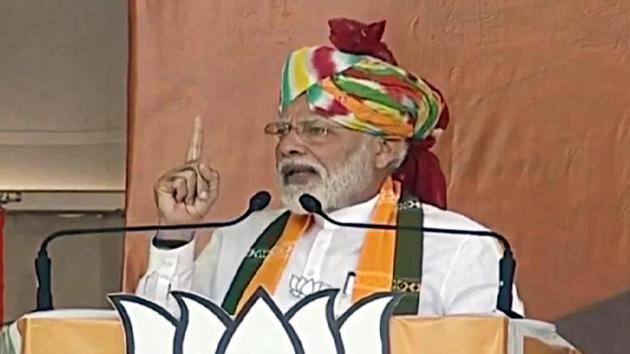 Prime Minister Narendra Modi at an election rally in Rewari, Haryana, on October 19. (ANI) Prime Minister Narendra Modi at an election rally in Rewari, Haryana, on October 19. (ANI)