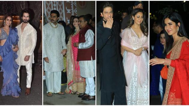 Shah Rukh Khan, Katrina Kaif, Shahid Kapoor and others attended Amitabh Bachchan’s Diwali party.(Varinder Chawla)