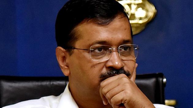 Delhi Chief Minister Arvind Kejriwal during a press conference.(ANI)