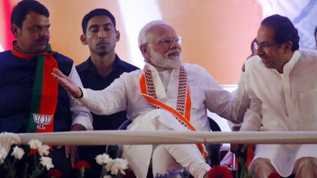 The verdict has created grounds for a renegotiation of terms. The BJP saw a dip in seats and needs the Sena’s support (AP) The verdict has created grounds for a renegotiation of terms. The BJP saw a dip in seats and needs the Sena’s support (AP)