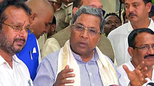 Former Chief Minister of Karnataka and Congress leader K Siddaramaiah.(ANI Photo)