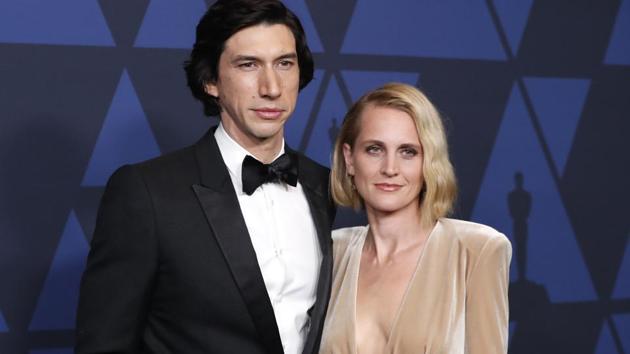 2019 Governors Awards - Arrivals - Hollywood, California, U.S., October 27, 2019 - Adam Driver and Joanne Tucker. (REUTERS/Mario Anzuoni)