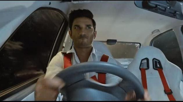 Sushant Singh Rajput in a still from Drive song Black Car.