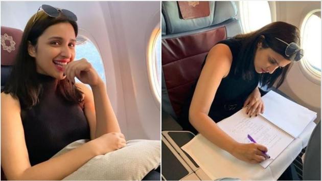 Parineeti Chopra on her way to Hyderabad to meet Saina Nehwal.