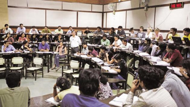 IIM Udaipur joins the FT Management ranking at 76th position. (Representational image)(HT file) IIM Udaipur joins the FT Management ranking at 76th position. (Representational image)(HT file)
