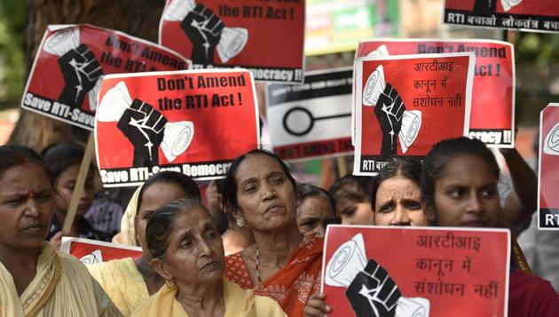 The RTI regime is at a crossroads today. There have been vigorous protests, and civil society may move court(Biplov Bhuyan/HT PHOTO)