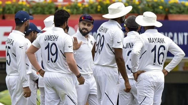 File image of India skipper Virat Kohli speaking to players during a Test. (PTI) File image of India skipper Virat Kohli speaking to players during a Test. (PTI)