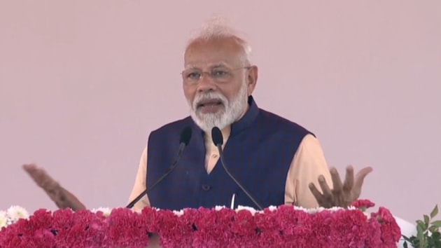 PM Modi addressed an event at Statue of Unity in Gujarat’s Kevadia to mark the birth anniversary of Sardar Patel, October 31, 2019.(Photo: BJP4India/ Twitter) PM Modi addressed an event at Statue of Unity in Gujarat’s Kevadia to mark the birth anniversary of Sardar Patel, October 31, 2019.(Photo: BJP4India/ Twitter)