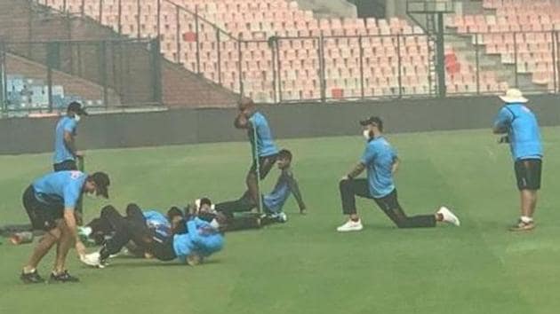 Bangladesh cricketers train wearing masks(ANI)