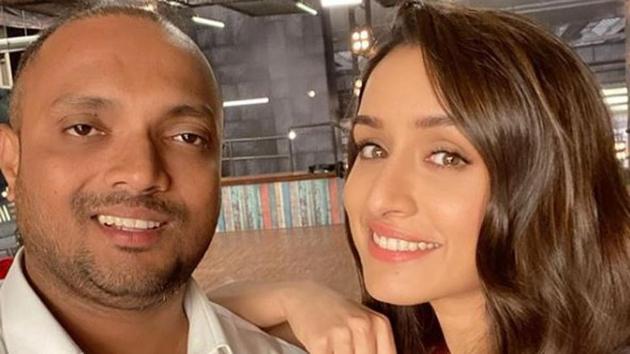 Shraddha Kapoor poses with her bodyguard, Atul.
