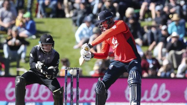 England's James Vince bats during the T20 cricket game against New Zealand at Hagley Oval, in Christchurch, New Zealand, Friday Nov.1, 2019. (AP) England's James Vince bats during the T20 cricket game against New Zealand at Hagley Oval, in Christchurch, New Zealand, Friday Nov.1, 2019. (AP)
