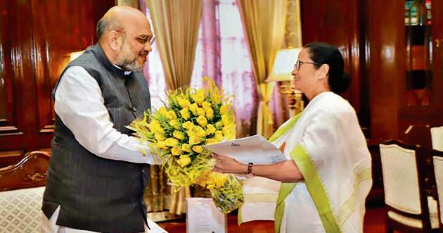 BJP emerged as TMC’s chief opponent after the party won 18 out of the 42 Lok Sabha seats in West Bengal in May 2019.(PTI Photo)