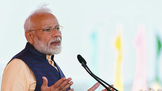 Prime Minister Narendra Modi addressing the gathering, on the occasion of the Rashtriya Ekta Diwas, at Statue of Unity in Kevadia. (ANI PHOTO) Prime Minister Narendra Modi addressing the gathering, on the occasion of the Rashtriya Ekta Diwas, at Statue of Unity in Kevadia. (ANI PHOTO)