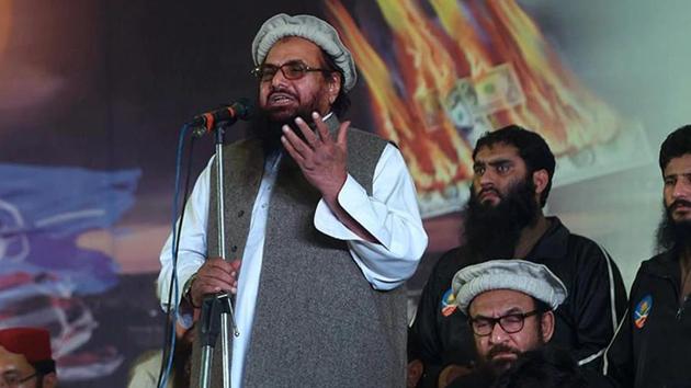 Hafiz Saeed had managed to keep his job as a professor in Lahore’s engineering university for more than a decade after founding the terror group Lashkar-e-Taiba.(HT File)