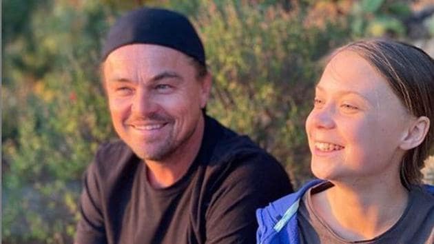 Leonardo DiCaprio with Greta Thunberg.