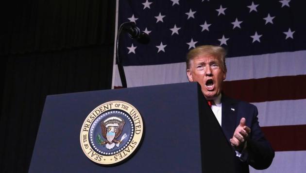 US President Donald Trump gestures during a campaign rally in Tupelo, Mississippi, US (REUTERS) US President Donald Trump gestures during a campaign rally in Tupelo, Mississippi, US (REUTERS)