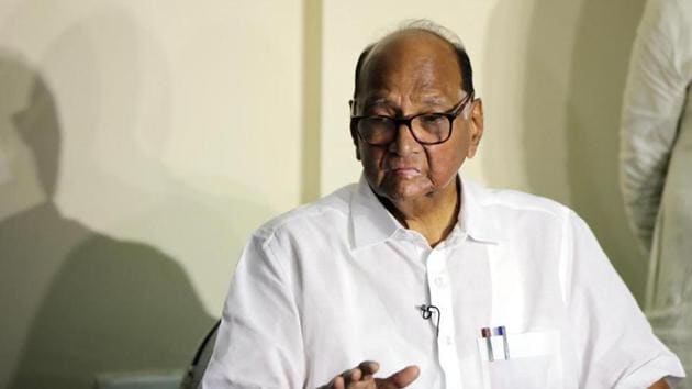 Pawar’s comments come amid talk about the possibility of NDA constituent Shiv Sena forming government in Maharashtra with support from the NCP and the Congress.(Rahul Raut/HT PHOTO)