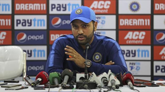 Indian cricketer Rohit Sharma addresses a press conference ahead of their first T20 international match against Bangladesh. (AP) Indian cricketer Rohit Sharma addresses a press conference ahead of their first T20 international match against Bangladesh. (AP)