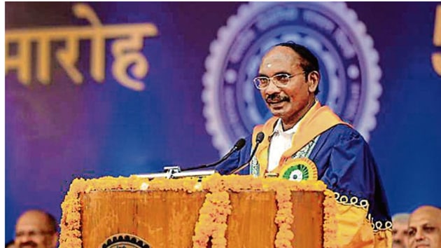 ISRO chief K Sivan at the IIT Delhi convocation ceremony.(PTI Photo)