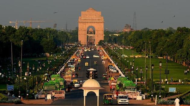 The contract for designing the ambitious revamp of New Delhi’s Central Vista, or Rajpath, the seat of power in the national capital, was awarded to Ahmedabad-based HCP Design, Planning And Management Private Limited(HT Photo)