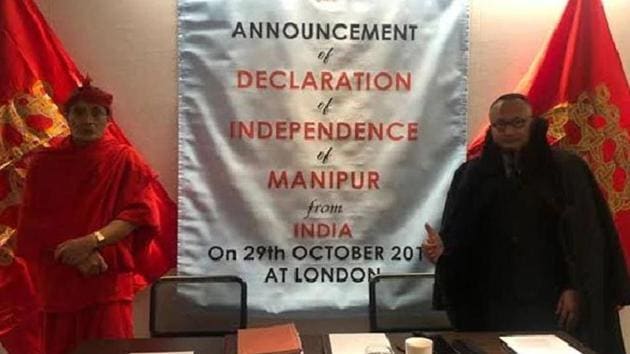 Biren and Samarjit announced the ‘Manipur government-in-exile’ in London earlier this week.(Twitter)