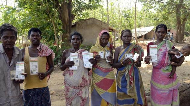 The activist had led a team of volunteers to Nagada in June 2019 when he reportedly found that the houses constructed for the tribals were of low quality. The team also found a lack of electricity supply to homes despite power lines in the area. (HT PHOTO) The activist had led a team of volunteers to Nagada in June 2019 when he reportedly found that the houses constructed for the tribals were of low quality. The team also found a lack of electricity supply to homes despite power lines in the area. (HT PHOTO)
