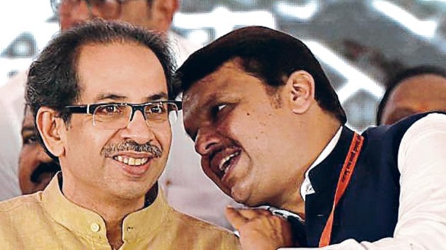Maharashtra CM Devendra Fadnavis and Shiv Sena chief Uddhav Thackeray in Navi Mumbai on September 25. (Bachchan Kumar/ HT Photo) Maharashtra CM Devendra Fadnavis and Shiv Sena chief Uddhav Thackeray in Navi Mumbai on September 25. (Bachchan Kumar/ HT Photo)