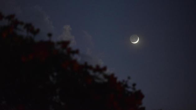 A view of the moon, a day prior to Halloween celebrations in Pune, Maharshtra. (Pratham Gokhale / HT Photo)