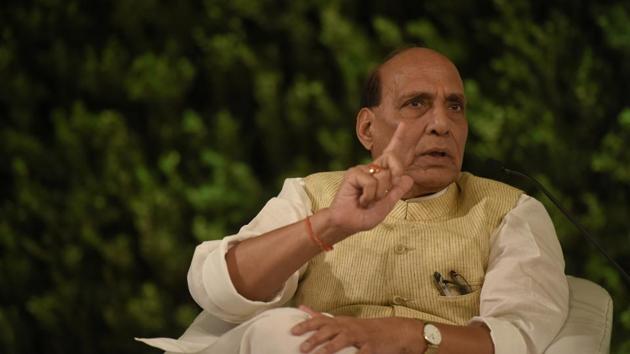 Rajnath Singh called for strengthening the existing international laws to combat terrorism. (HT Photo) Rajnath Singh called for strengthening the existing international laws to combat terrorism. (HT Photo)