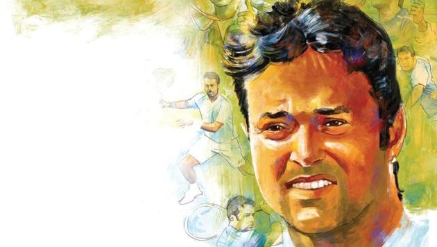 Leander Paes in 1990 won the Wimbledon Junior title and rose to number 1 in the junior world rankings. (Illustration: Mohit Suneja) Leander Paes in 1990 won the Wimbledon Junior title and rose to number 1 in the junior world rankings. (Illustration: Mohit Suneja)