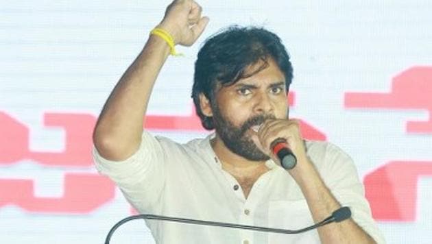 Pawan Kalyan took out a long march in the name of “Sand Satyagraha” in the streets of Visakhapatnam that culminated in a public meeting. (HT photo) Pawan Kalyan took out a long march in the name of “Sand Satyagraha” in the streets of Visakhapatnam that culminated in a public meeting. (HT photo)