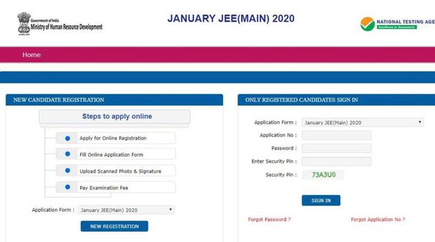 JEE Mains 2020 application window now open for Jammu, Kashmir and Ladakh candidates. (Screengrab) JEE Mains 2020 application window now open for Jammu, Kashmir and Ladakh candidates. (Screengrab)