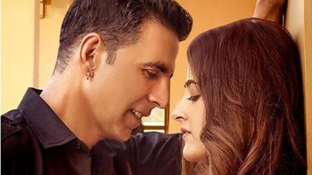 Akshay Kumar and Nupur Sanon in the Filhall poster.