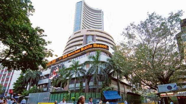 The Sensex closed at 40,301.96 on Monday, breaching its previous record closing high of 40,267.62 on June 3.(Mint Photo)