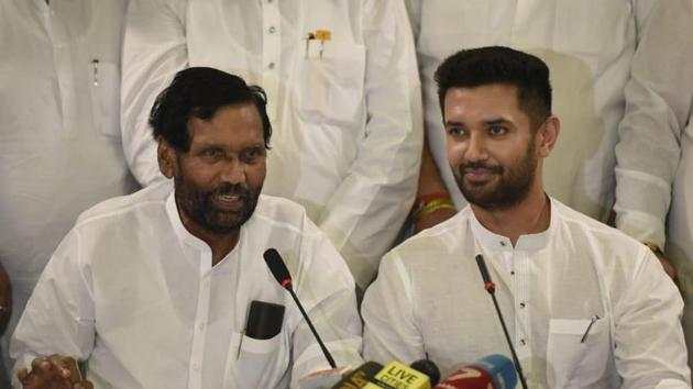 Chirag Paswan, an engineering graduate, is the second term Lok Sabha member and has been the key decision maker in the party for a while.(Bhiplov Bhuyan/HT photo)