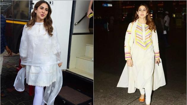 Sara Ali Khan shows how to wear white during the festive season. Sara Ali Khan shows how to wear white during the festive season.