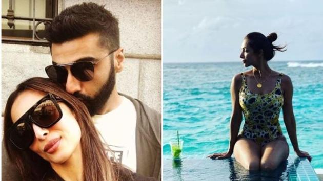 Malaika Arora and Arjun Kapoor during their holiday earlier this year.(Instagram)