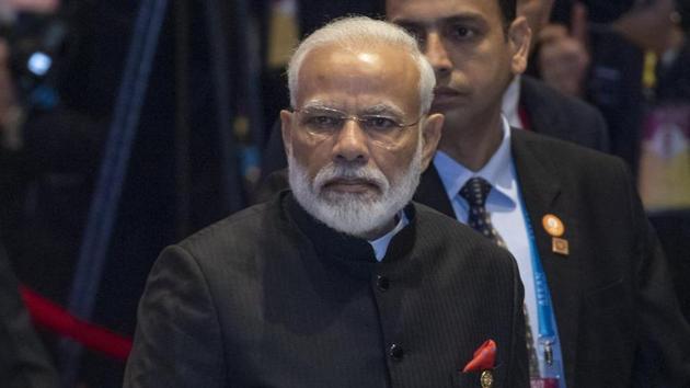 The Indo-Pacific also figured in Modi’s separate bilateral meetings with his Japanese counterpart Shinzo Abe and his Australian counterpart Scott Morrison. (AP photo) The Indo-Pacific also figured in Modi’s separate bilateral meetings with his Japanese counterpart Shinzo Abe and his Australian counterpart Scott Morrison. (AP photo)