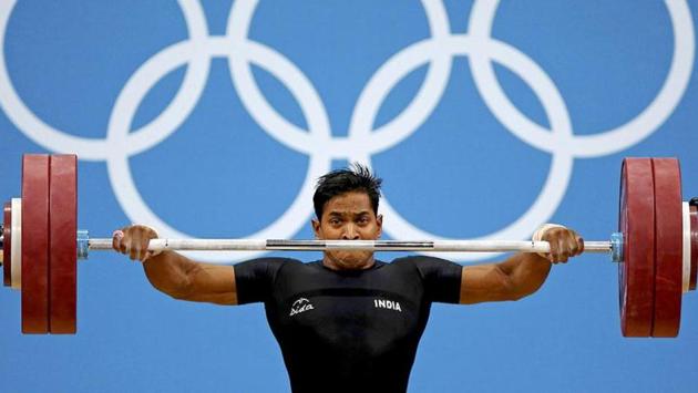 Ravi Kumar Katulu competes on the men's 69Kg Group B weightlifting competition at the London 2012 Olympic Games.(Reuters)