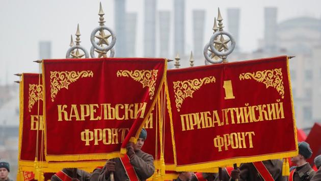 During Soviet times, annual military parades were held on November 7 to commemorate the 1917 Bolshevik Revolution. The holiday was abolished in 2005, but many older Russians still celebrate it. (Maxim Shemetov / REUTERS)